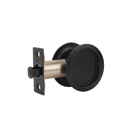Weslock Passage Pocket Door Lock Adjustable Backset and Full Lip Strike Black 00627X2X2